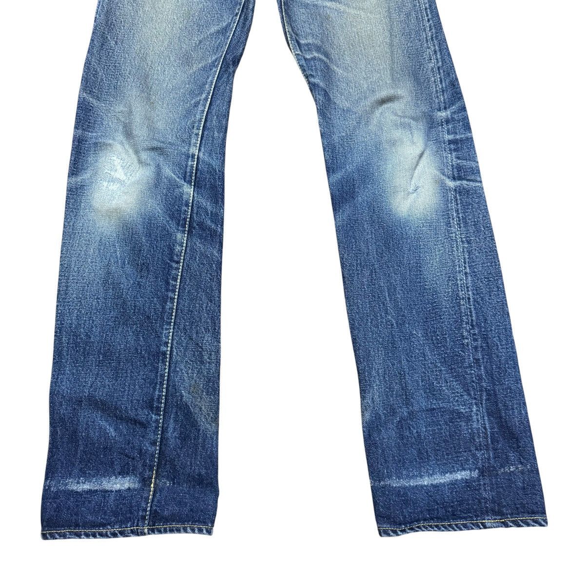 Jelado 17oz Graph Zero Distressed Denim Selvedge Jeans Natural Fade Size US 30 / EU 46 - 11 Thumbnail