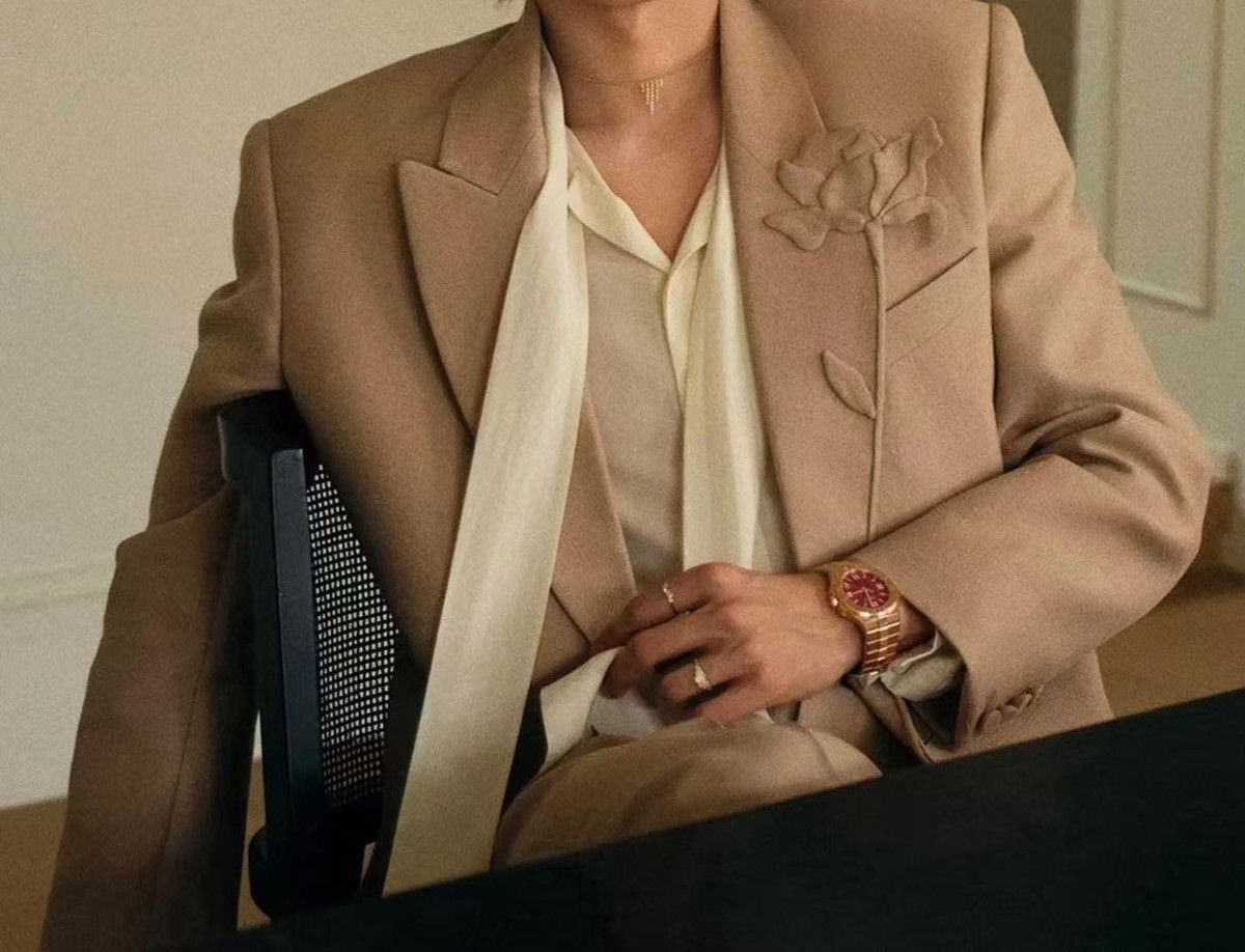 Valentino Floral embroidery lapel blazer size 46 Size 46R - 5 Thumbnail