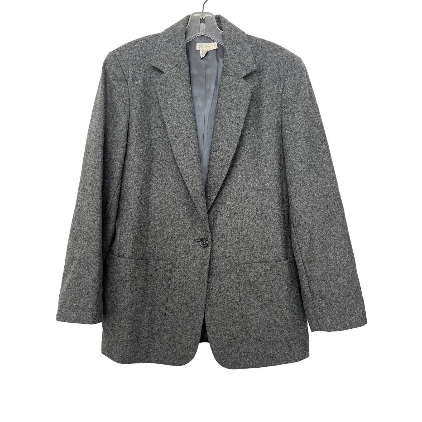 J.Crew J. Crew Gray Wool Oversize Blazer Sz 8 Size M / US 6-8 / IT 42-44 - 1 Thumbnail
