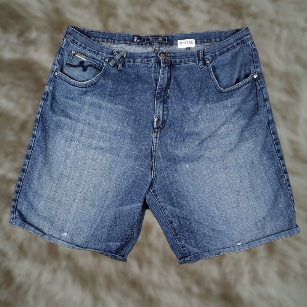 Denime LRG Men's 46 Blue Distressed Denim Shorts, Regular Fit, Casual Chino, 5-Pocket Design Size US 30 / EU 46 - 1 Thumbnail