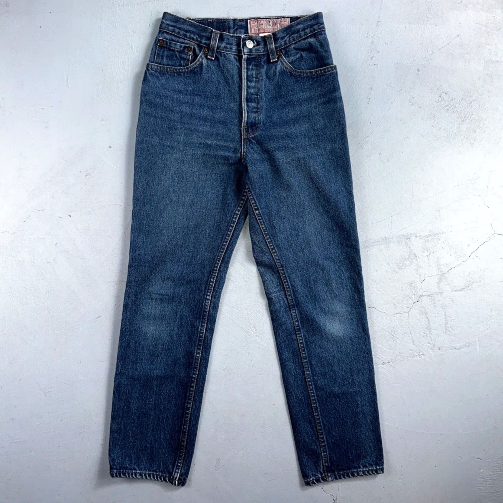 Levi's VINTAGE Levis 501 Jeans 80s USA Blue Straight Leg XX Med Wash 26501 25x27 Size 42" / US 20 - 2 Thumbnail