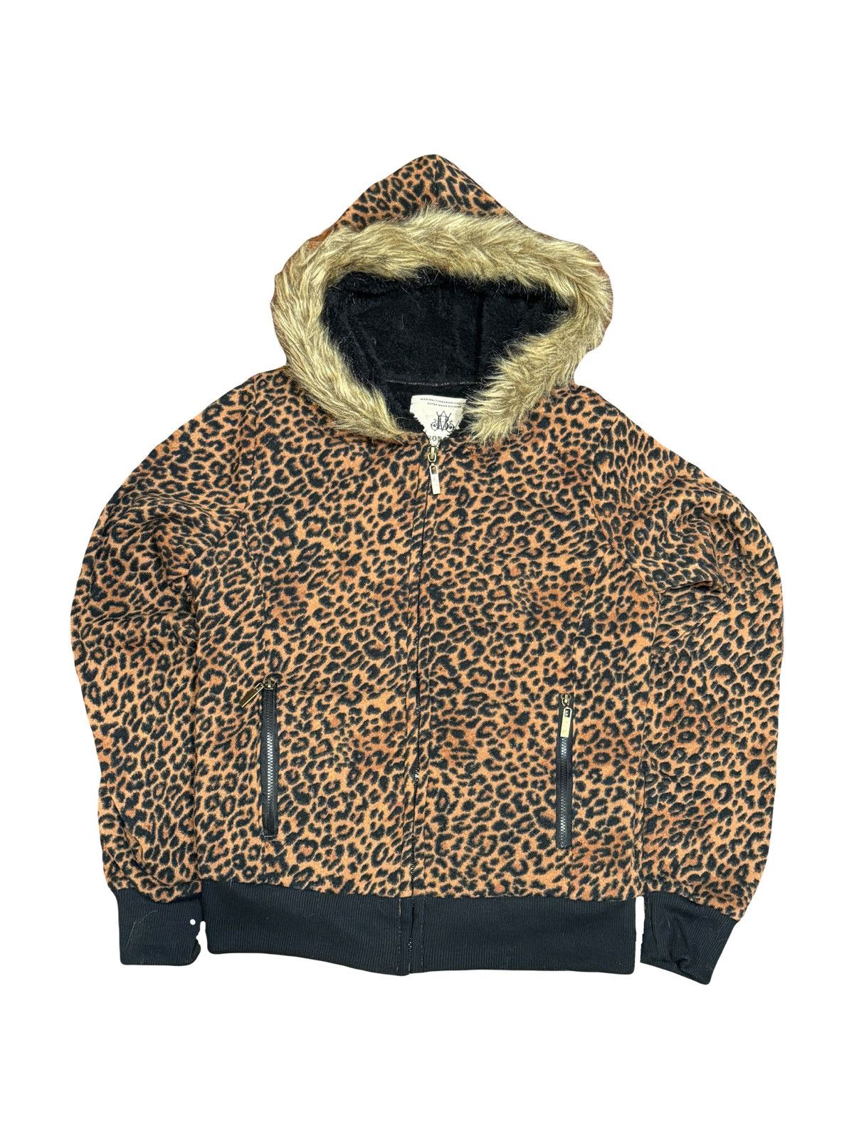 トップス 00s archive leopard fur zip hoodie Leopard Zip Hoodie Fur Print Hoodie Cheetah Print Jacket