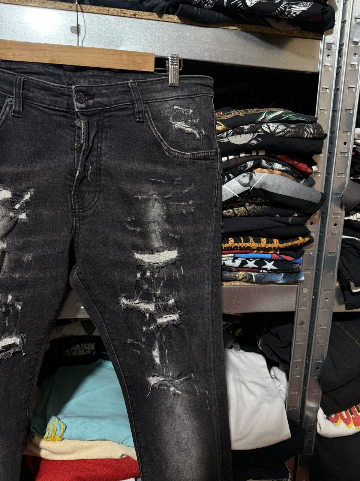 Dsquared2 Rare Luxury Dsquared2 Distressed Denim Gray Jeans Y2K Hype Size US 34 / EU 50 - 4 Thumbnail