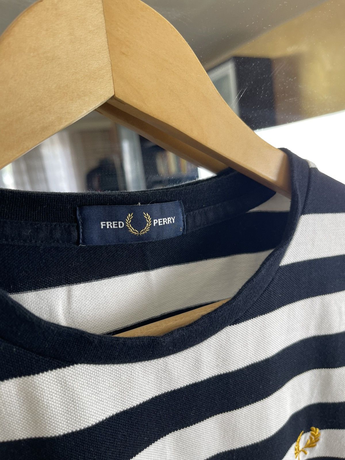 Fred Perry Fred Perry Navy Striped Piqué Tee | Iconic Mod Style Size US L / EU 52-54 / 3 - 2 Thumbnail