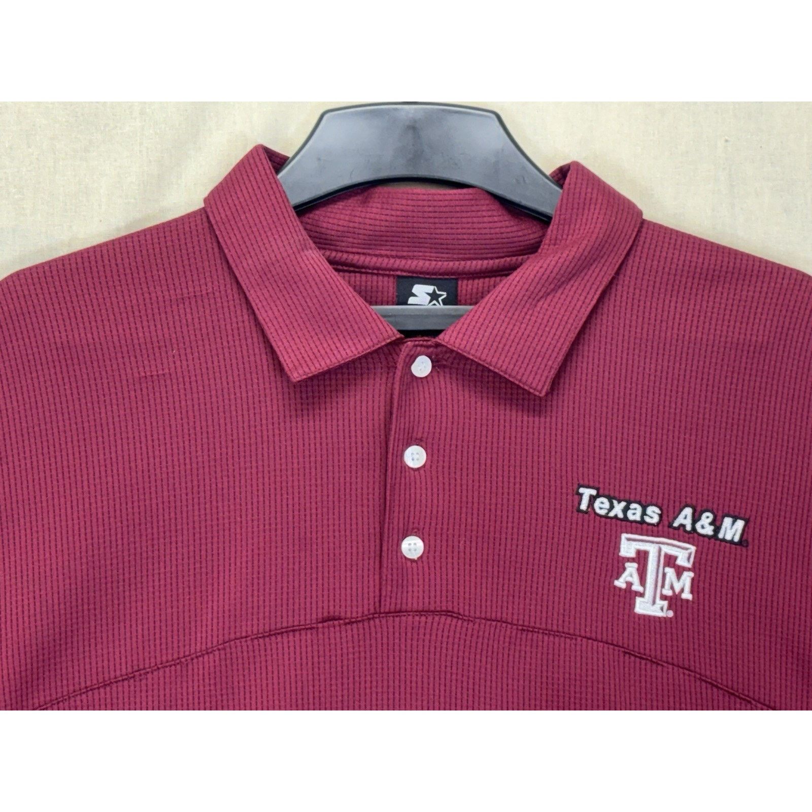 Starter Texas A&M Aggies Starter Polo Shirt Men’s XL Maroon Size US XL / EU 56 / 4 - 5 Thumbnail