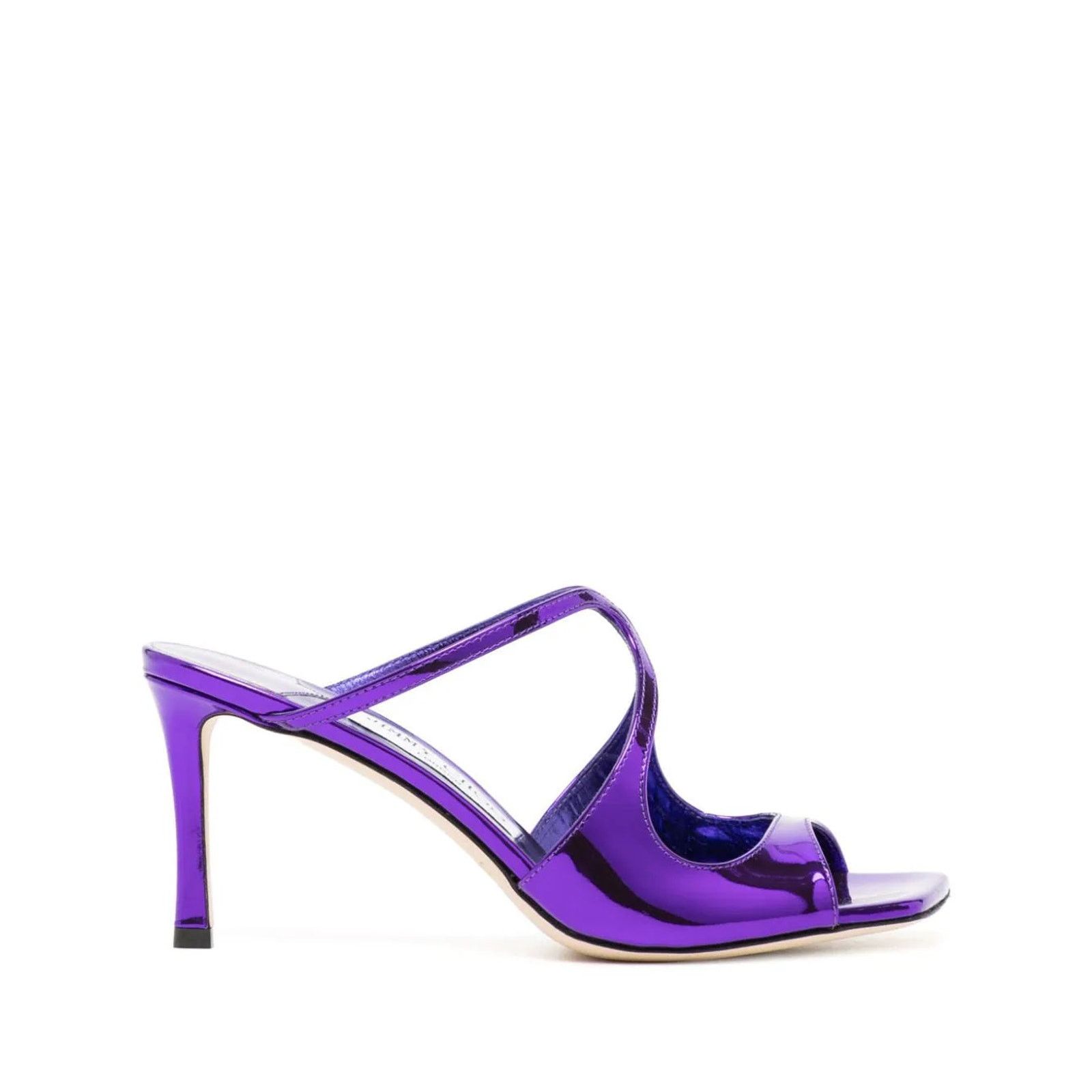 Jimmy Choo Jimmy Choo Anise 95 Violet Purple Liquid Metalic Leather Size US 8.5 / IT 38.5 - 4 Thumbnail
