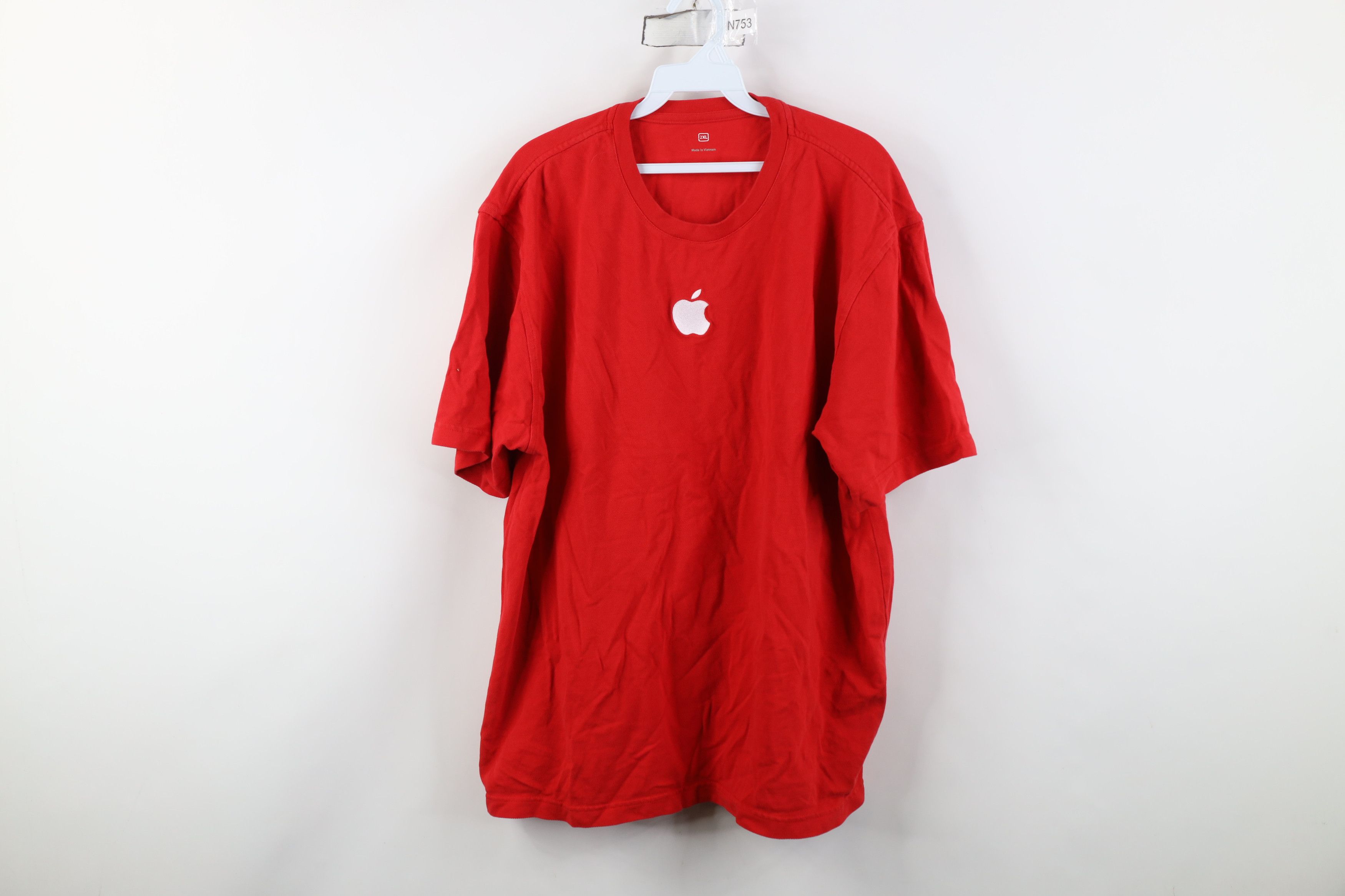 Apple Vintage Apple Company Apple Logo Thermal Knit T-Shirt Red Size US XXL / EU 58 / 5 - 1 Thumbnail