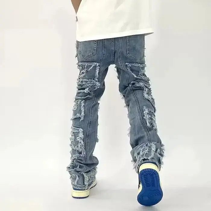 Japanese Brand Hip Hop Loose Denim Trousers Vibe Style Size US 34 / EU 50 - 6 Thumbnail