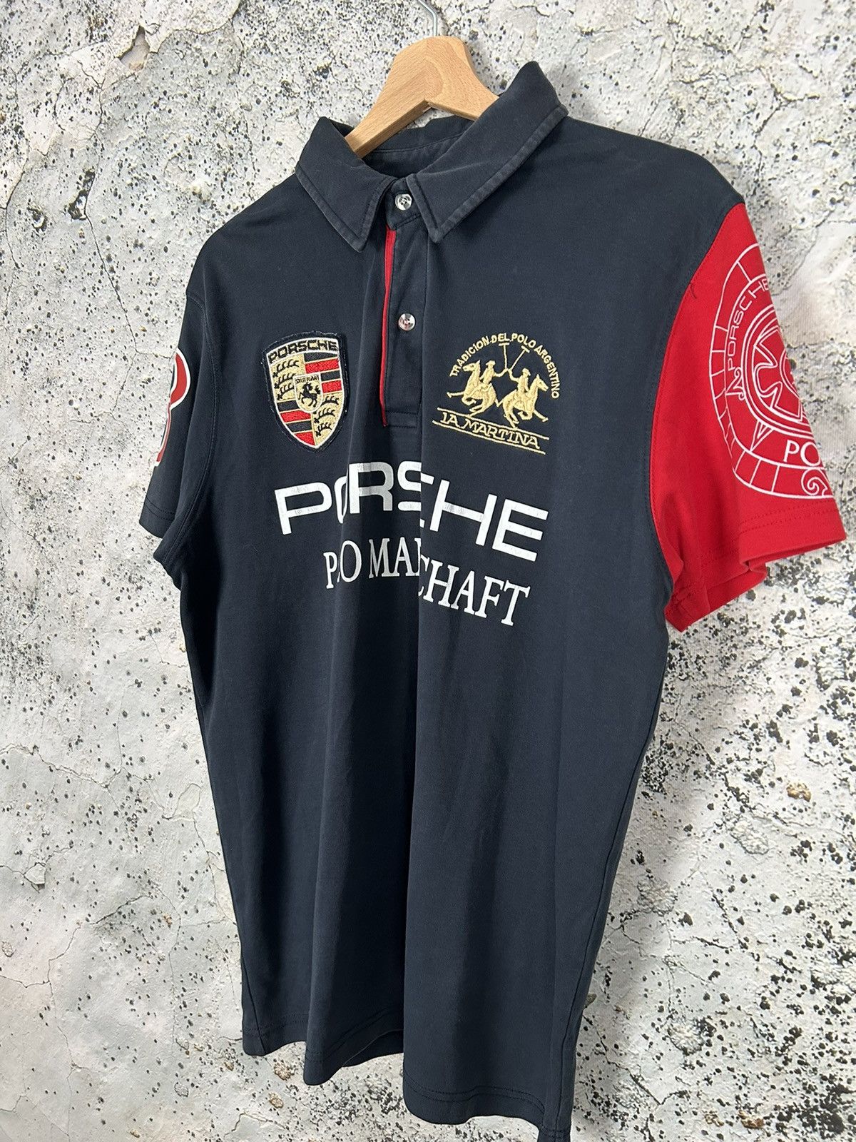 Porsche Design Vintage Porsche Polo Manschaft La Martina Racing Motorsport Size US XXL / EU 58 / 5 - 2 Thumbnail