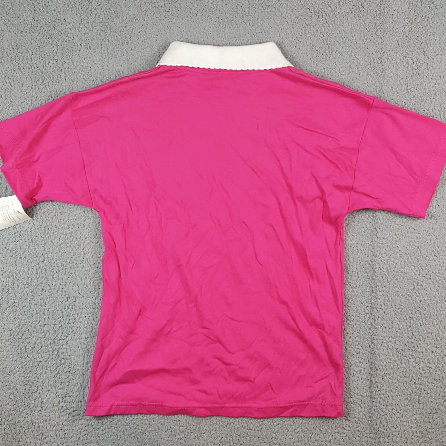 Vintage Vintage Blooming & Co Women's T-Shirt Short Sleeve Collared Tee 90s Y2K Preppy Golf Pink Small Size S / US 4 / IT 40 - 5 Thumbnail