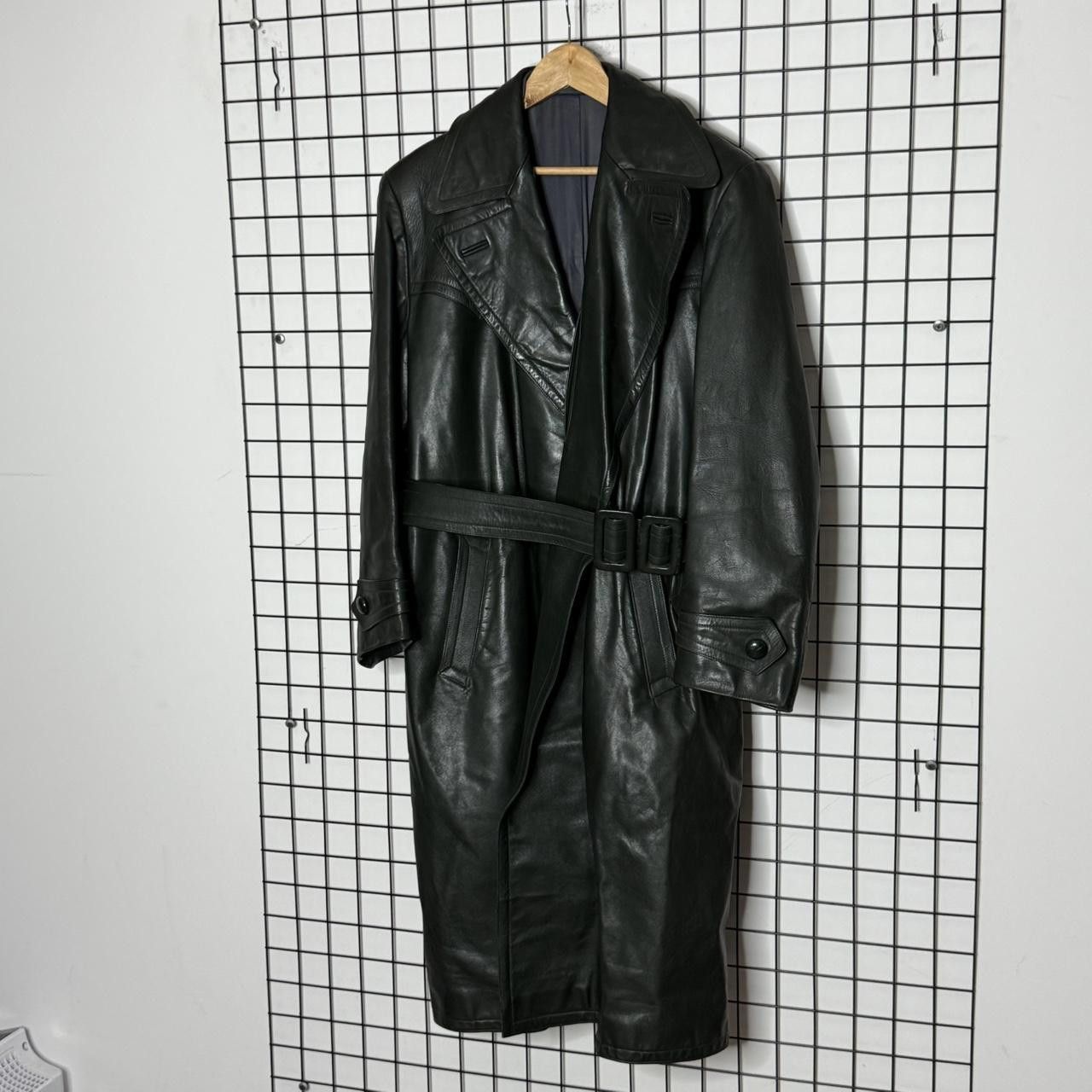Vintage Real Leather Maxi Coat Double Breasted Mens Size US L / EU 52-54 / 3 - 3 Thumbnail