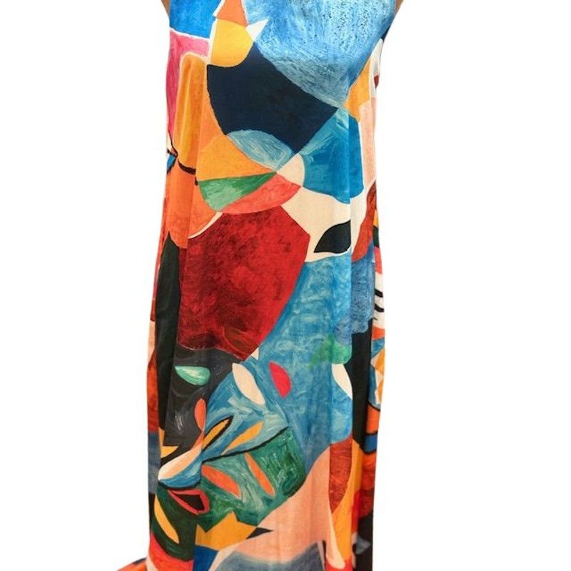 Nicole Miller Nicole Miller Halter Neck Abstract Print Maxi Dress Size S / US 4 / IT 40 - 3 Thumbnail