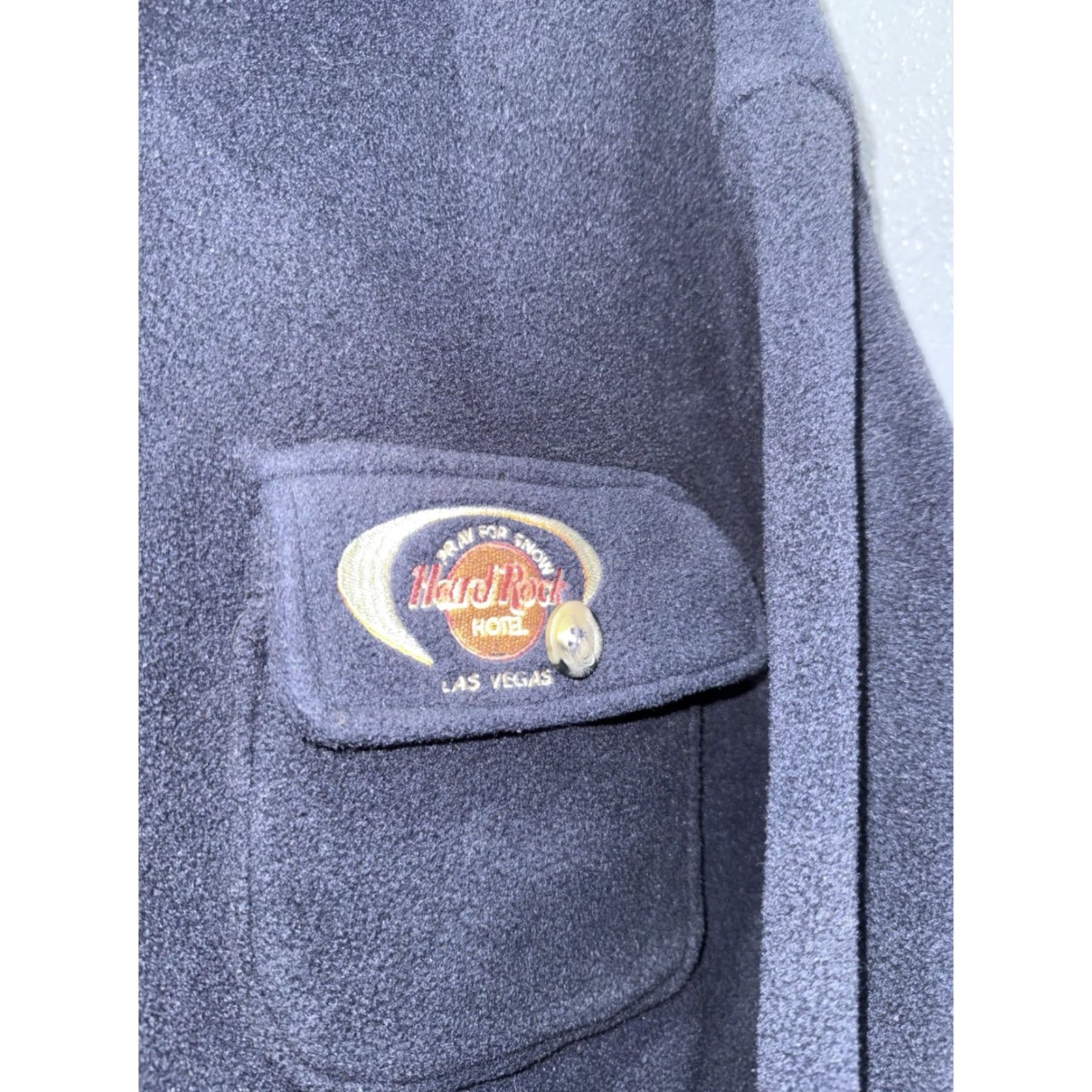 Hard Rock Cafe VINTAGE 90s Hard Rock Cafe Fleece Button-Up Shirt Men M Blue Long Sleeve 29in 24in Mens Size US M / EU 48-50 / 2 - 4 Thumbnail