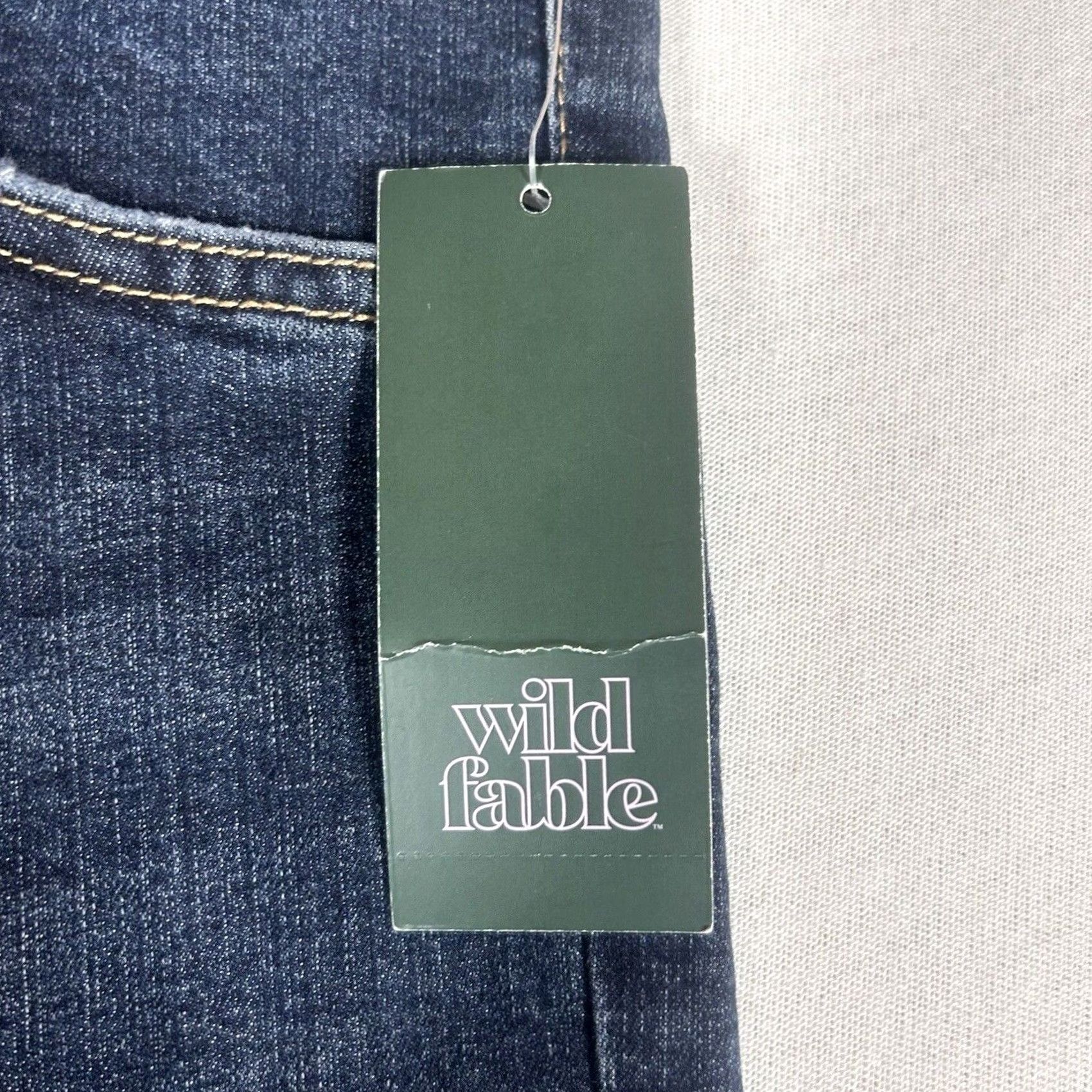 Vintage Wild Fable Highest Rise Skinny Jeans Womens 18 Distressed Blue NWT (Bohemian, Hipster) Jeans Women 5-Pocket/High Rise, Denim, Cotton Blend, Stretch Size 40" / US 18 - 2 Thumbnail