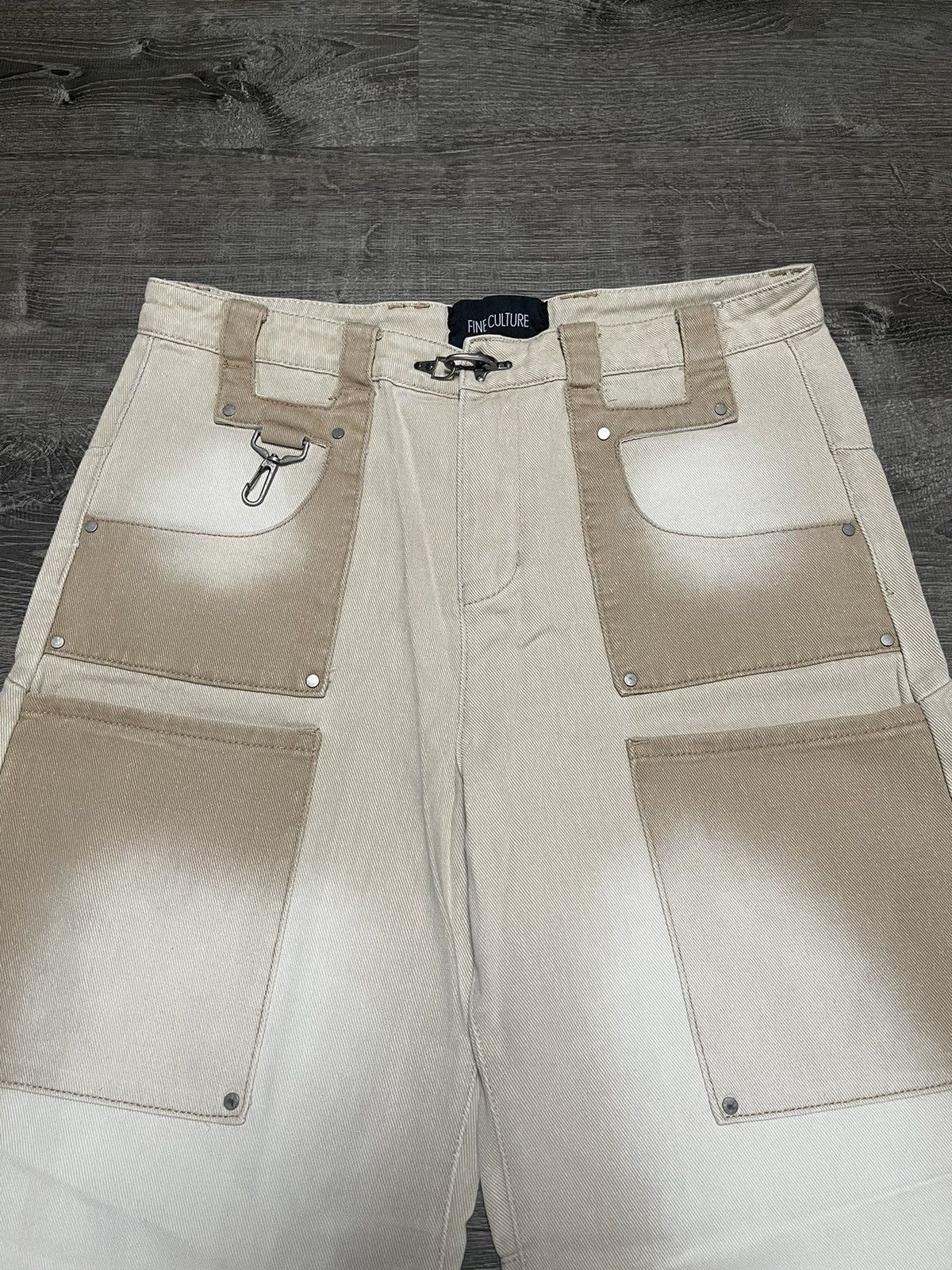 basketcase gallery Fine Culture ‘Drab Trouser’ Multi-Pocket Baggy Denim Size US 32 / EU 48 - 2 Thumbnail