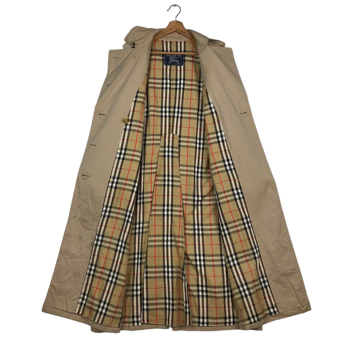 Burberry 🔥VINTAGE BURBERRYS MADE IN ENGLAND LONG JACKET TRENCH Size US S / EU 44-46 / 1 - 14 Thumbnail