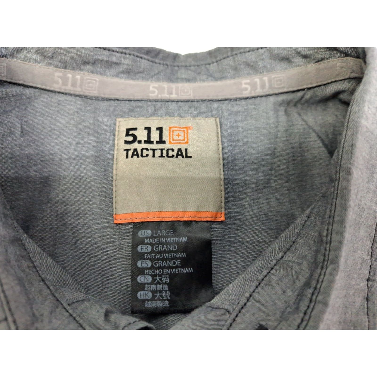 Vintage VINTAGE-no 5.11 Shirt Mens Large Gray Short Sleeve Button Up Shirt #4027 Size US L / EU 52-54 / 3 - 2 Thumbnail