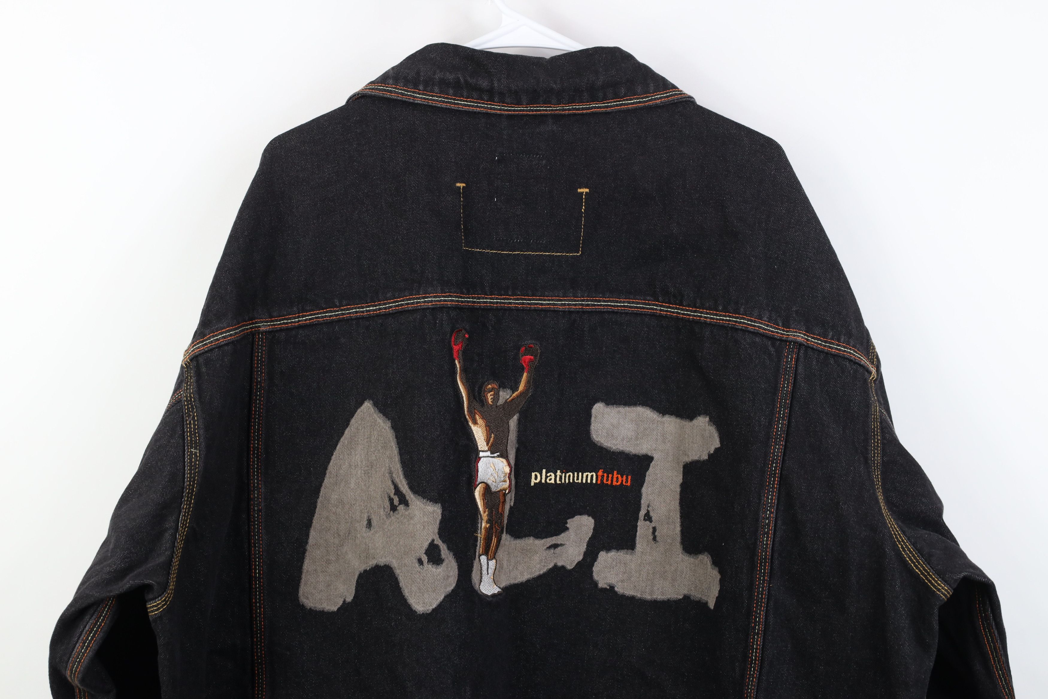 Fubu Vintage 90s Y2K FUBU Muhammad Ali Boxing Trucker Jacket Size US XXL / EU 58 / 5 - 15 Thumbnail