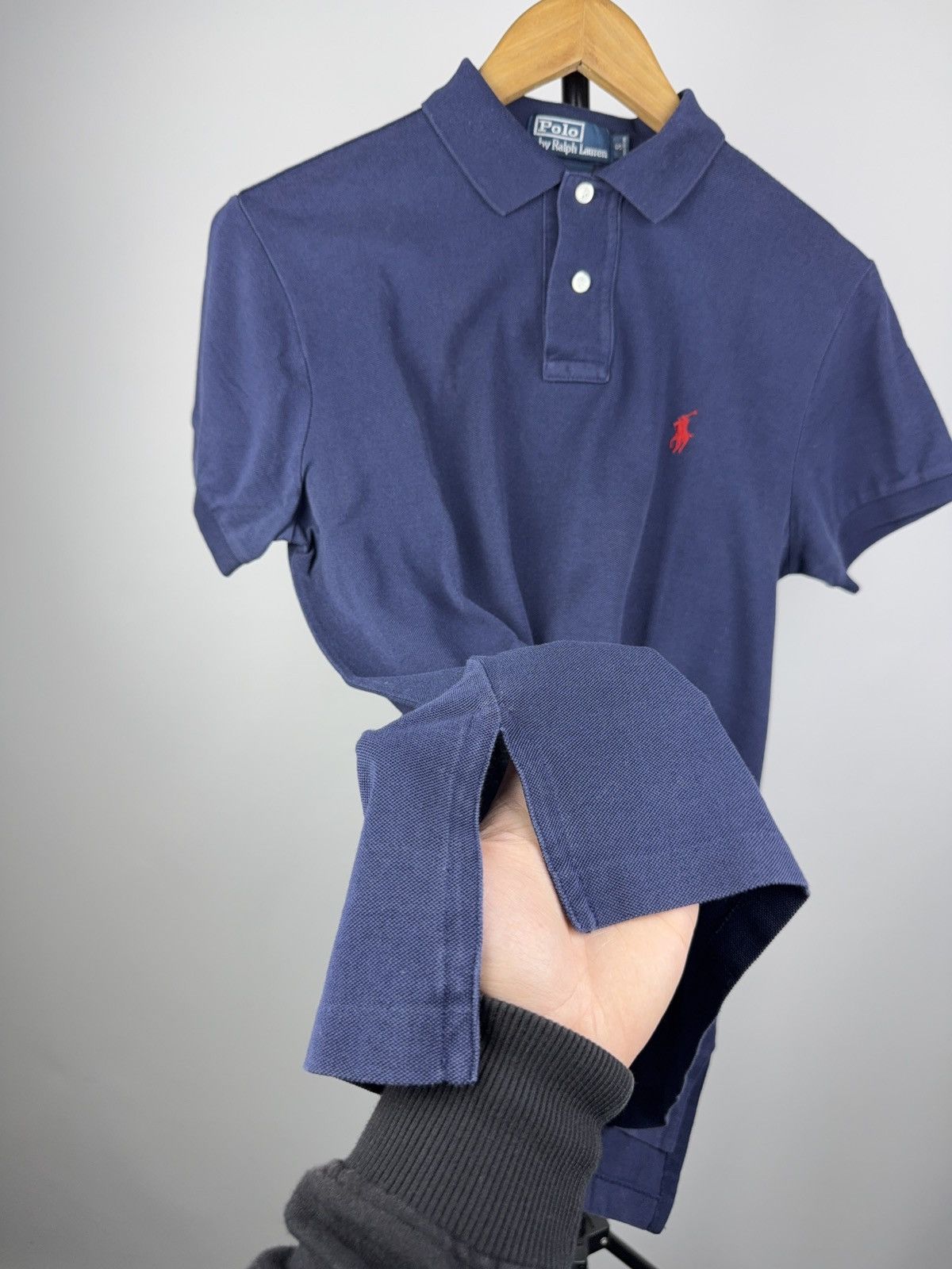 Polo Ralph Lauren 90s Polo Ralph Lauren Navy Custom Fit Cotton Polo Shirt Size US S / EU 44-46 / 1 - 2 Thumbnail