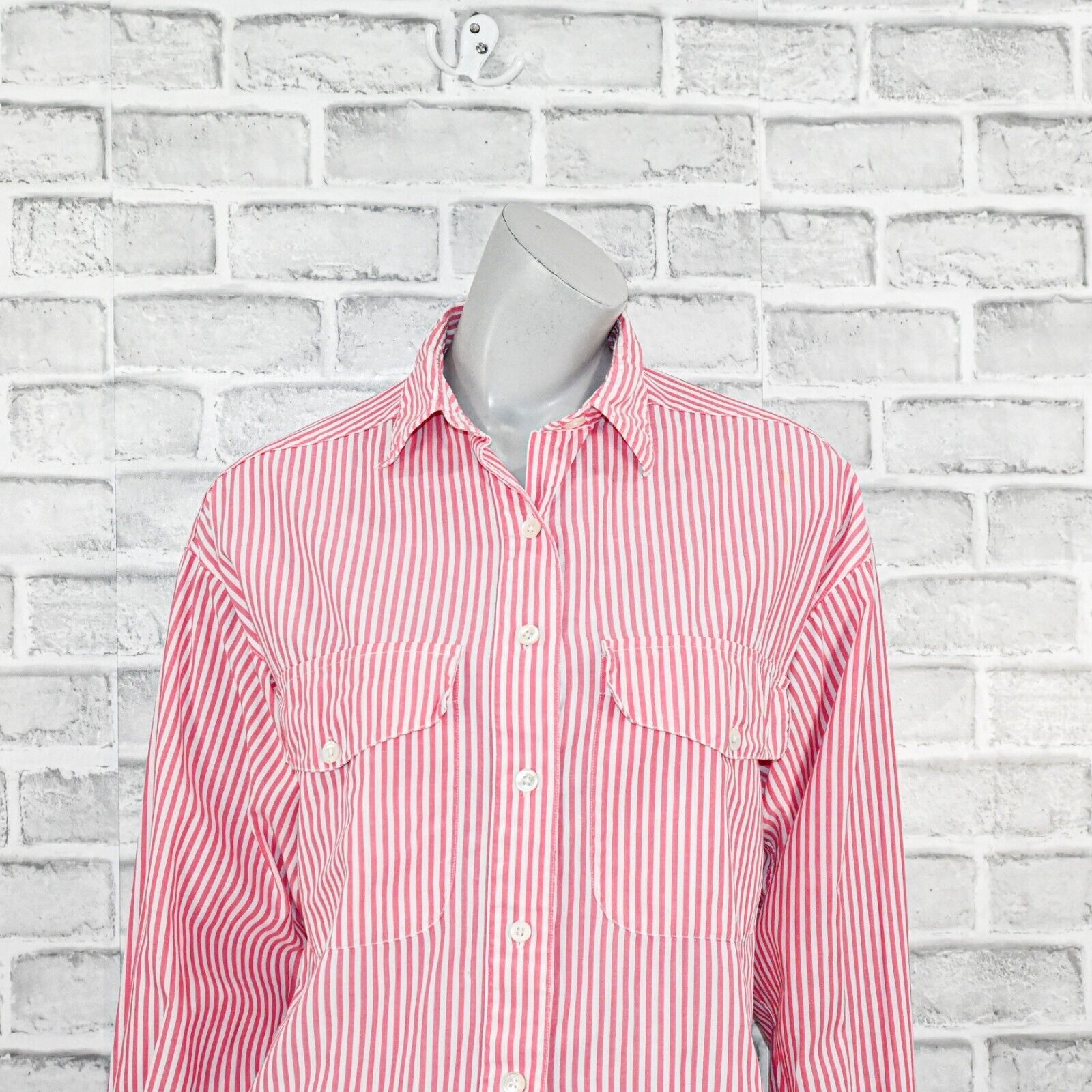 Willis & Geiger Vtg Willis & Geiger Women's Button up Shirt in Pink Striped Size M / US 6-8 / IT 42-44 - 8 Thumbnail