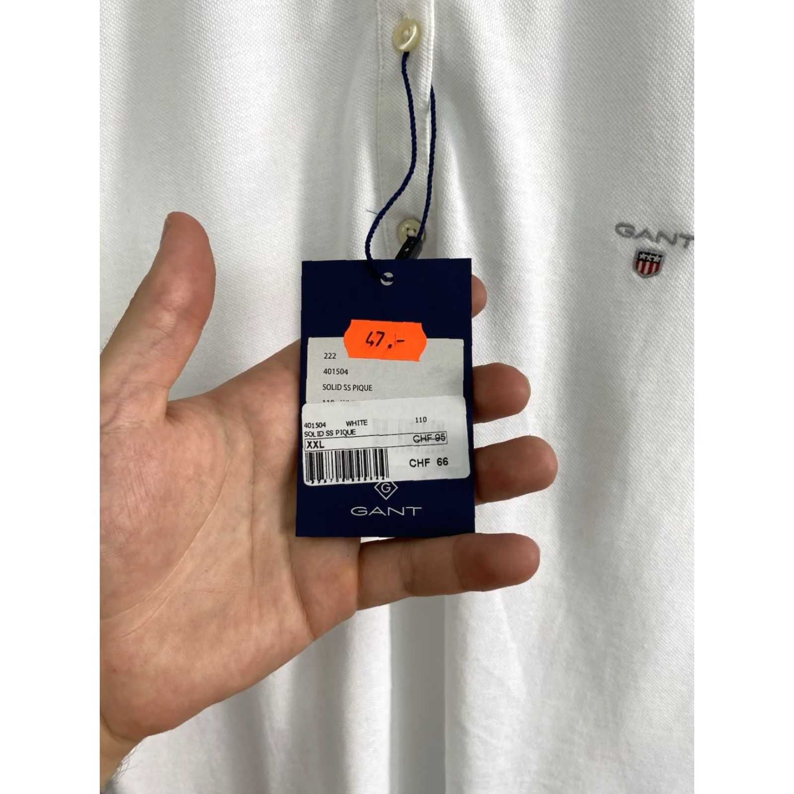 Gant GANT Polo T-Shirt White Retro XL Mens Size US XL / EU 56 / 4 - 7 Thumbnail