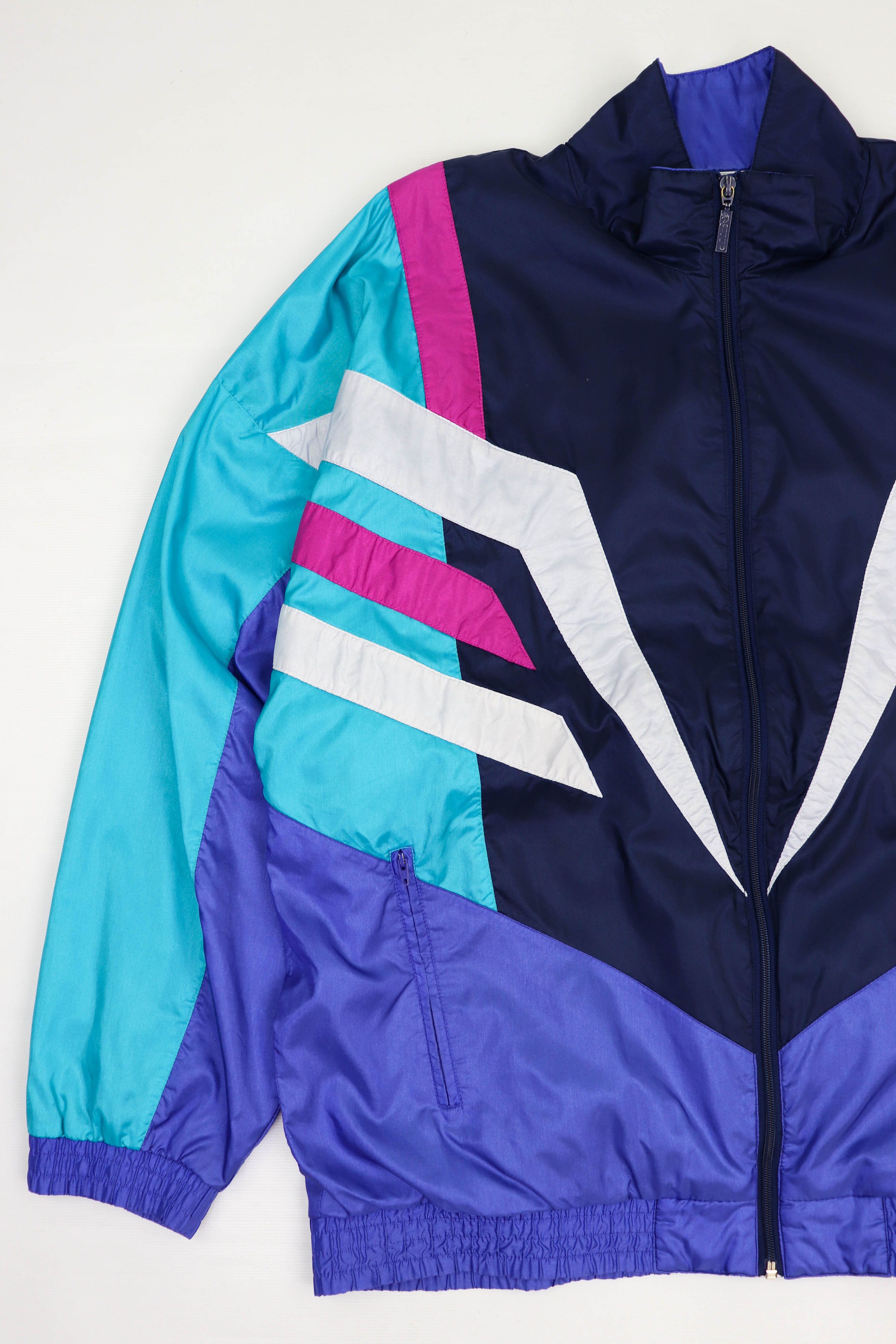 Adidas Adidas Vintage 3 Stripes Oversized Windbreaker Track Jacket Size US XL / EU 56 / 4 - 4 Thumbnail