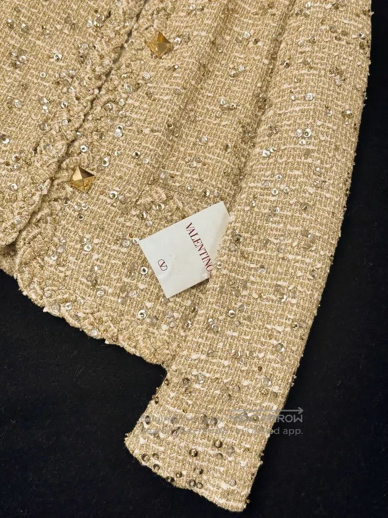 Valentino Valentino Gold embroidered beaded sequins willow nails imp Size XS / US 0-2 / IT 36-38 - 3 Thumbnail