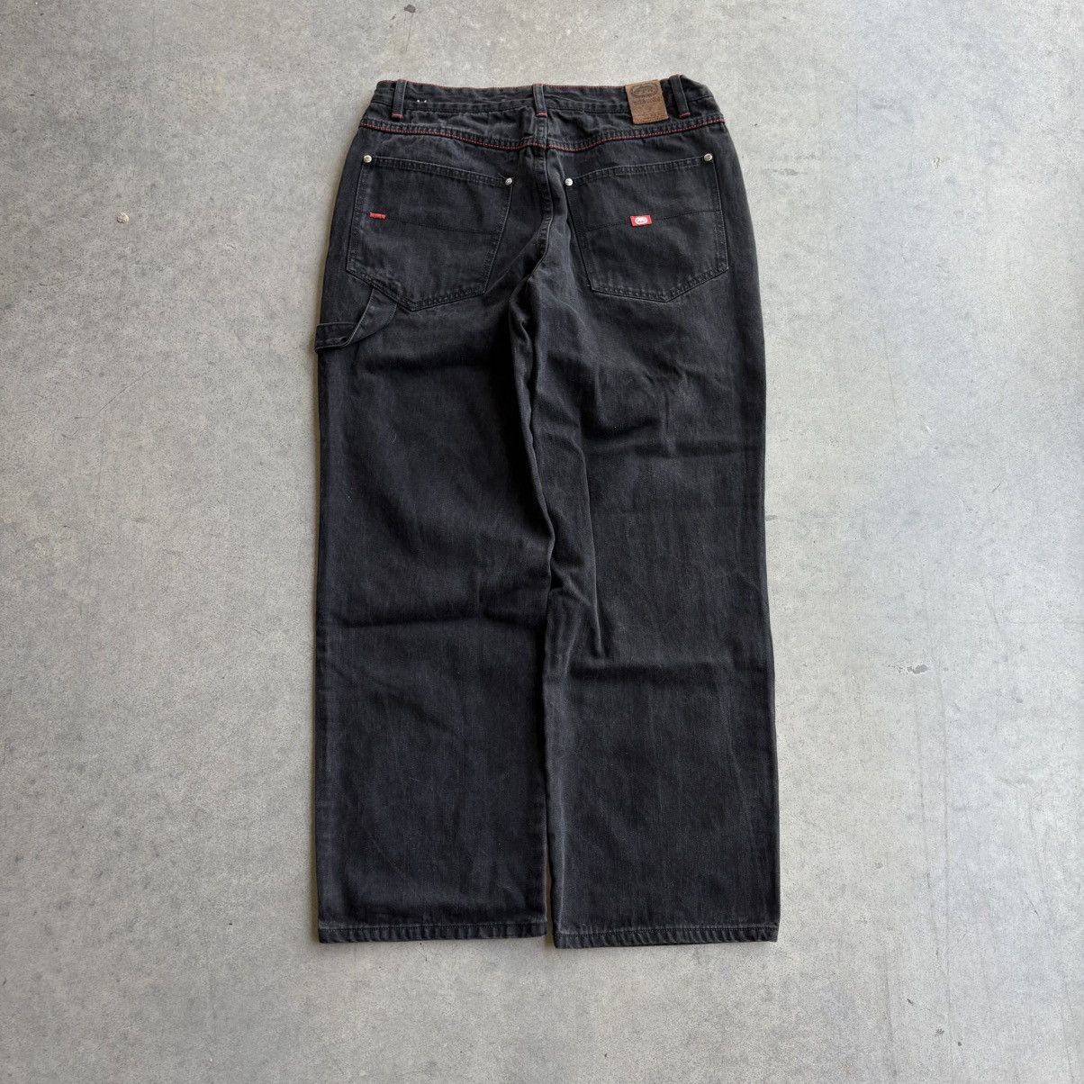 Vintage Y2K Baggy Ecko Jeans Black Carpenter Pants 34x32