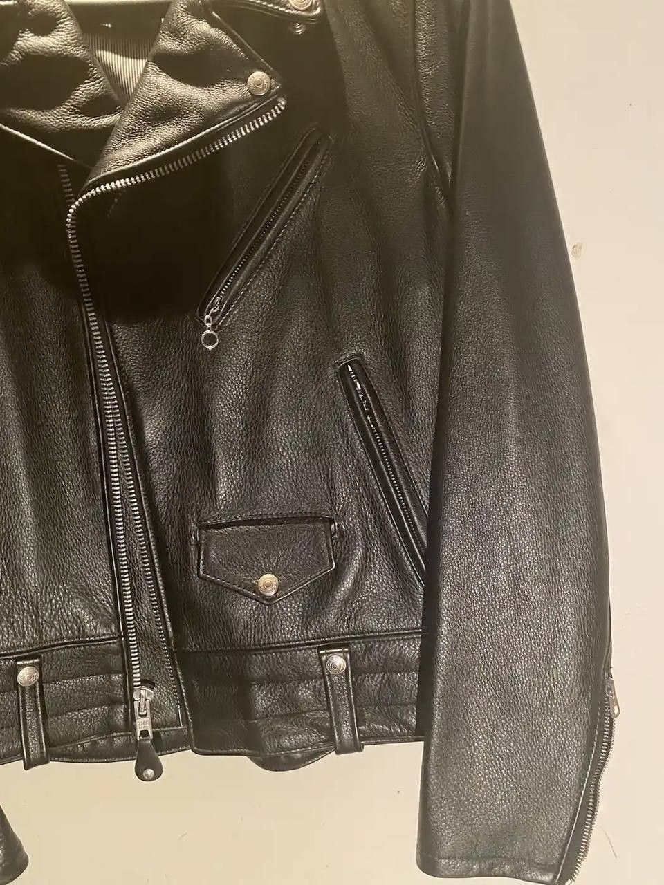 Schott Schott Vintaged Fitted Cowhide Leather Motorcycle Jacket Size US L / EU 52-54 / 3 - 3 Thumbnail