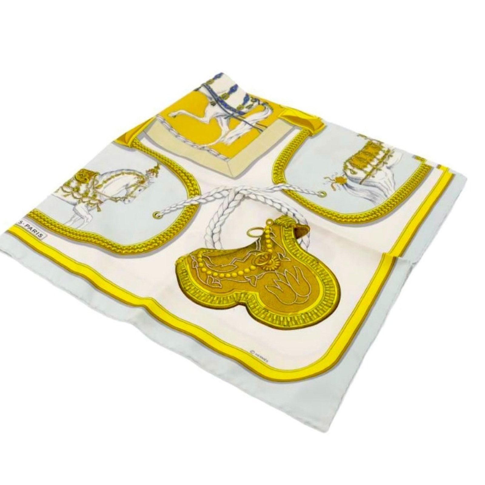 Hermes Hermes Equestrian Print Silk Scarf Size ONE SIZE - 2 Thumbnail