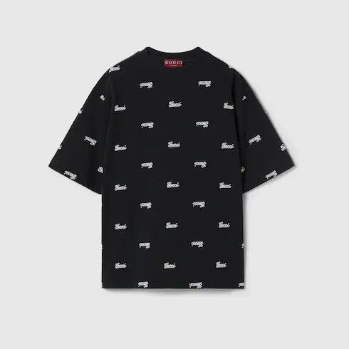 Gucci o1s1wg110925 Cotton Jersey T-Shirt With Embroidery Size US M / EU 48-50 / 2 - 1 Preview