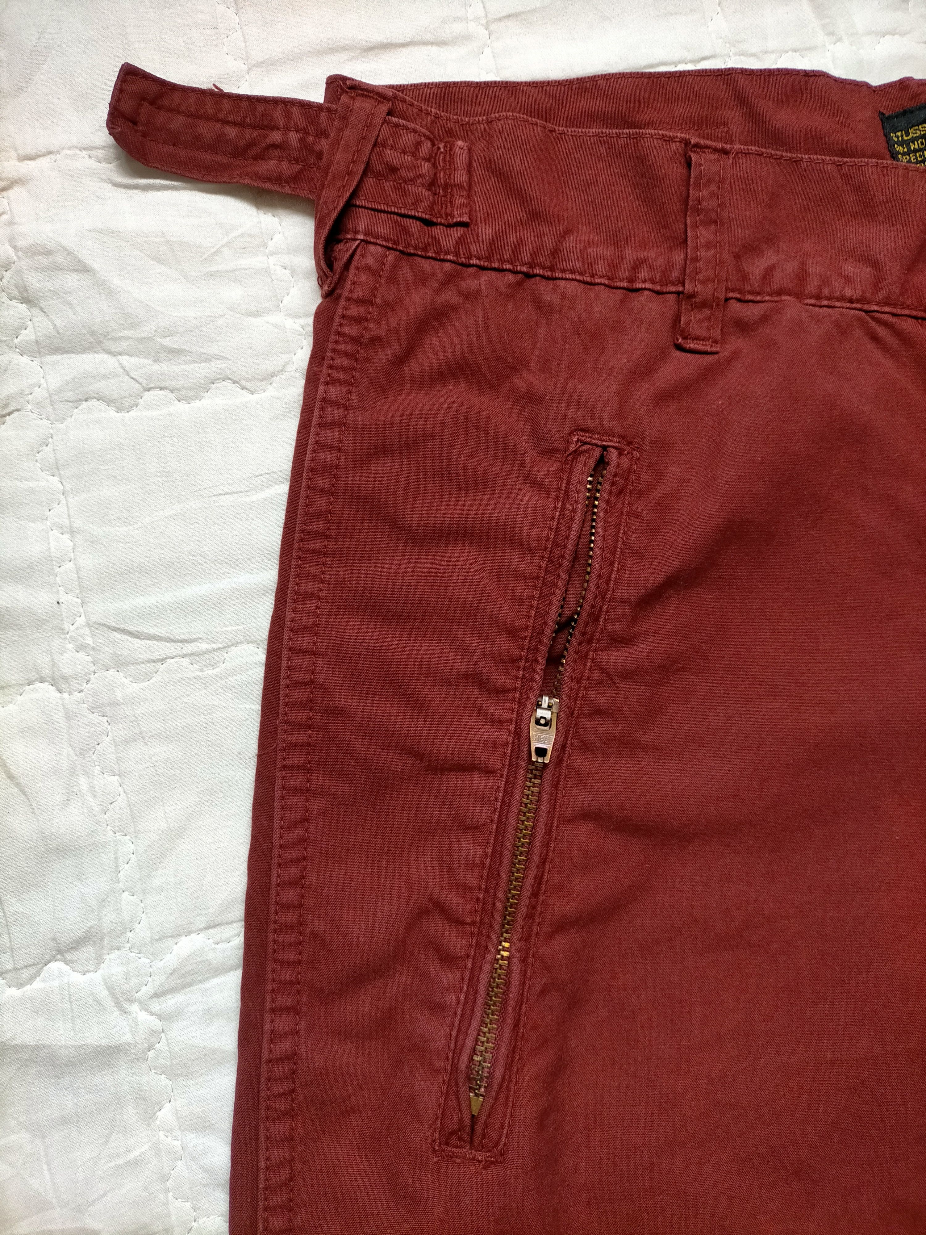 Stussy Stussy Authentic Gear Multipocket Zipped Red Pants Size US 30 / EU 46 - 4 Thumbnail
