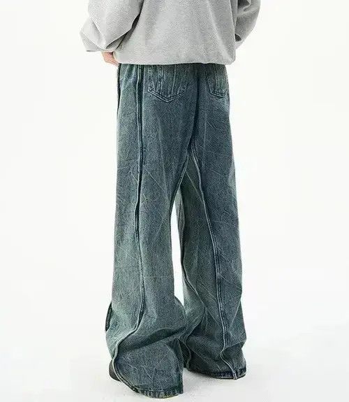 Jean VIBE y2k washed faded loose baggy jeans Size US 31 - 8 Thumbnail