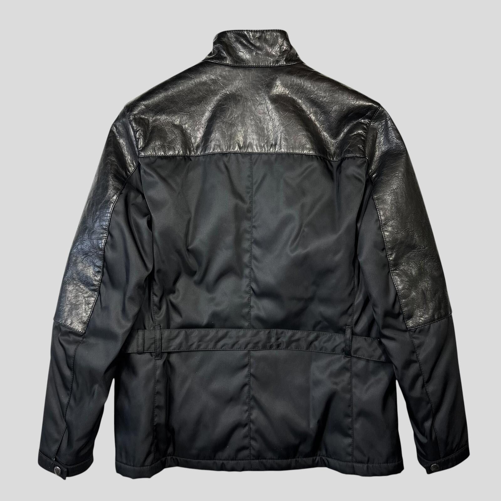 Prada Prada Milano 2011 Gabardine Nylon Leather Jacket + Belt - M Size US M / EU 48-50 / 2 - 6 Thumbnail