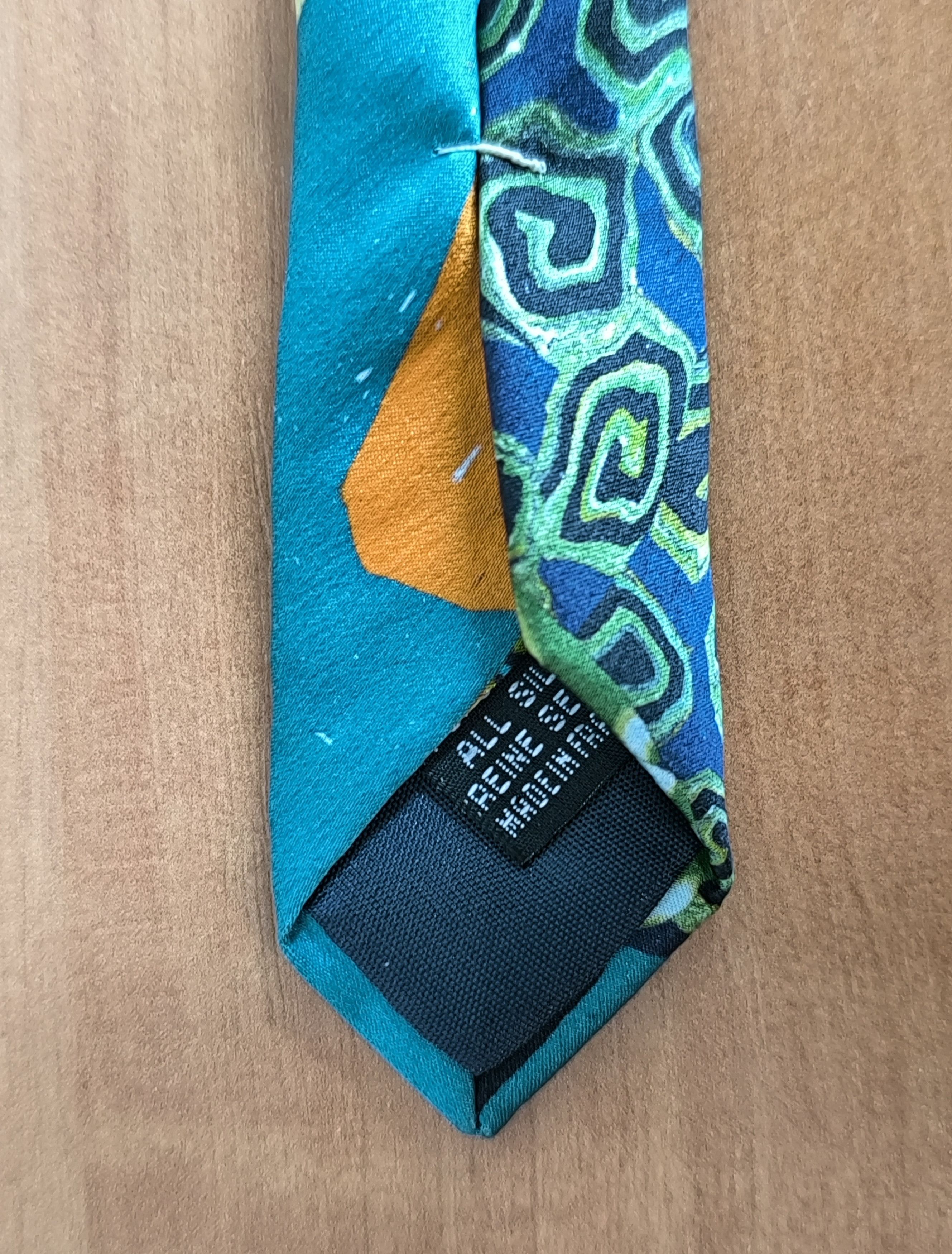 Yohji Yamamoto Yohji Yamamoto POUR HOMME Vintage Abstract Silk Tie Made in Size ONE SIZE - 9 Thumbnail