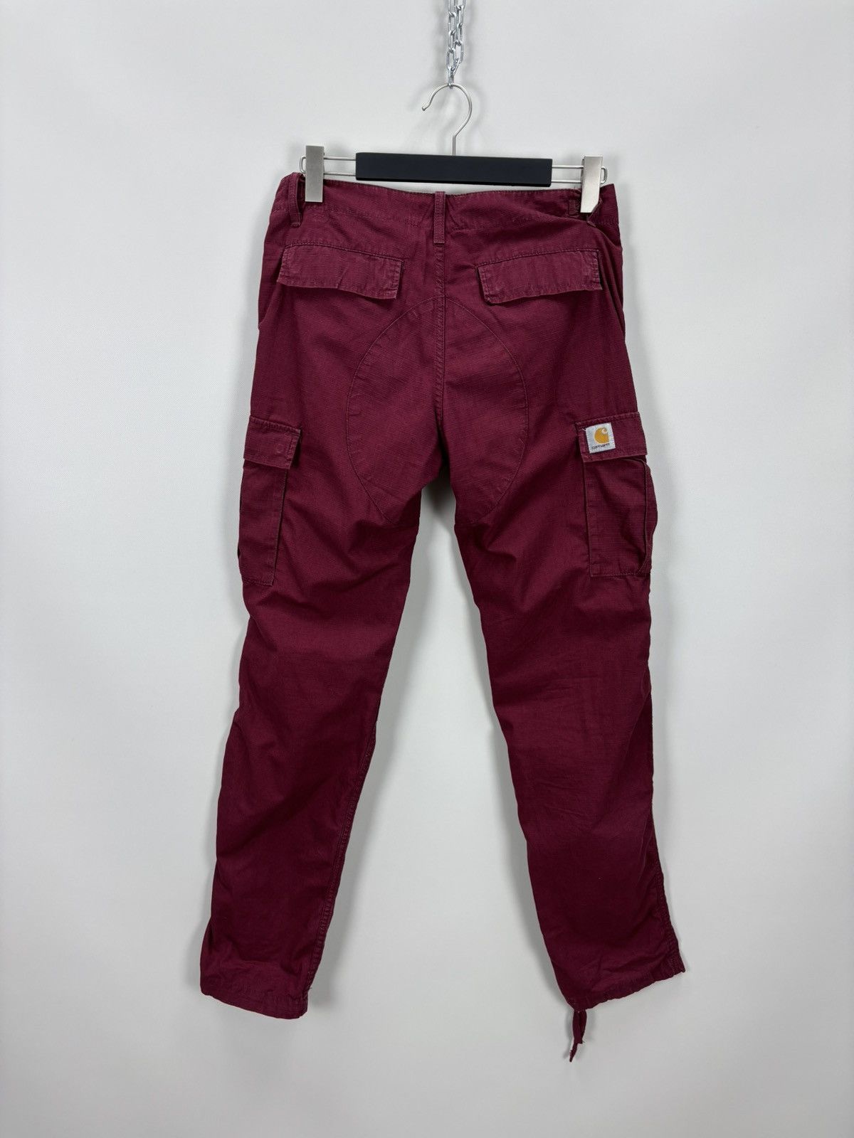 Carhartt Mens cargo pants Carhartt Size 32 Color Burgundy Size US 32 / EU 48 - 5 Thumbnail