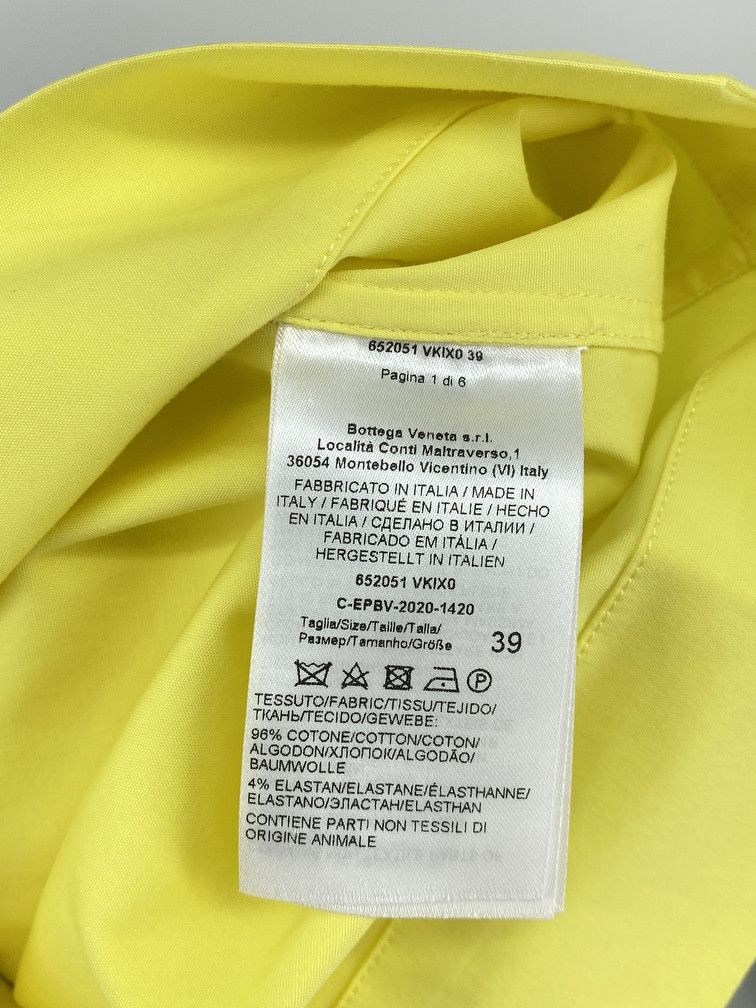 Bottega Veneta Poplin Canary Yellow Shirt Size US S / EU 44-46 / 1 - 5 Thumbnail