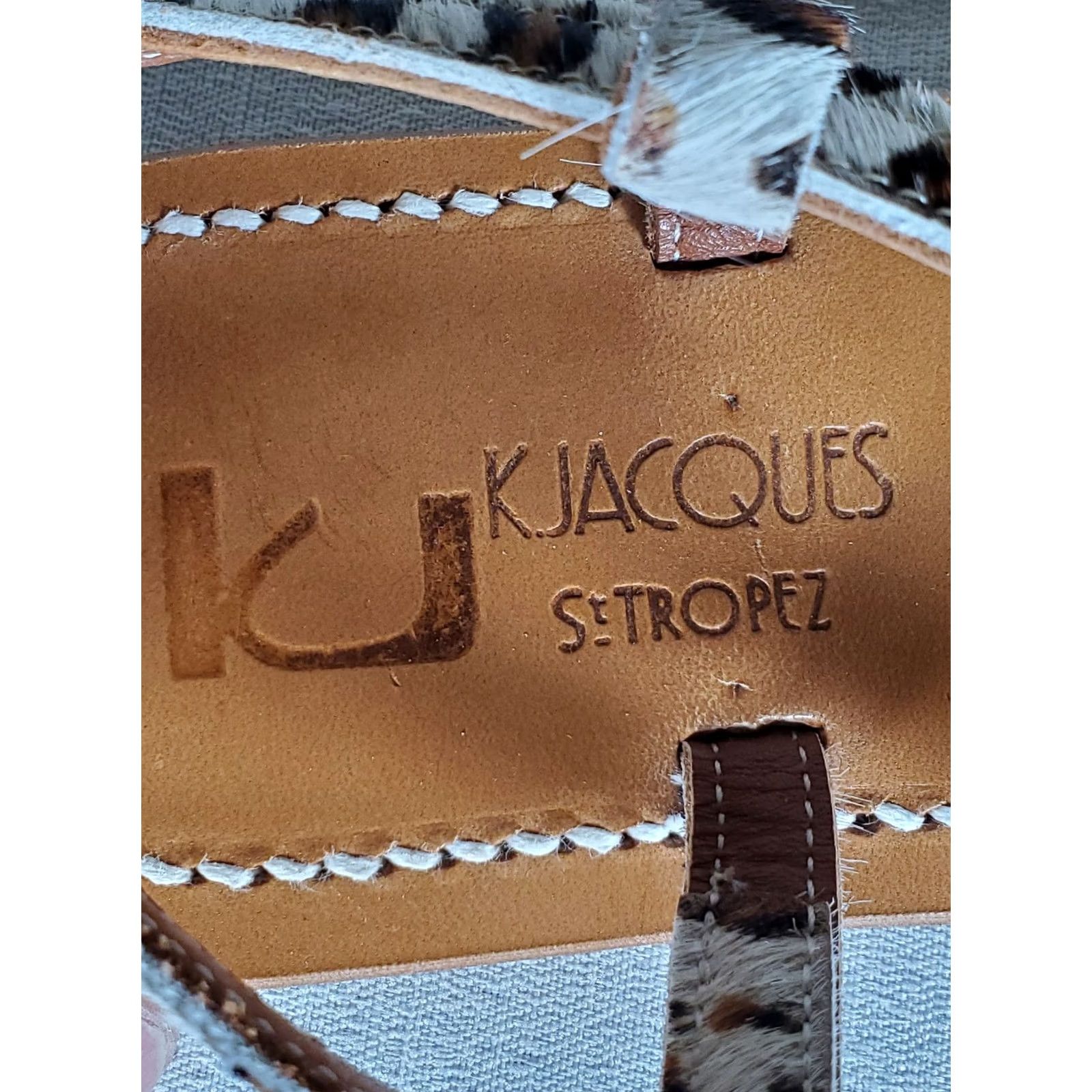 Vintage K. Jacques Leopard St Tropes Strappy Leather Sandals Womens US 8.5 Size US 9 / IT 39 - 7 Thumbnail