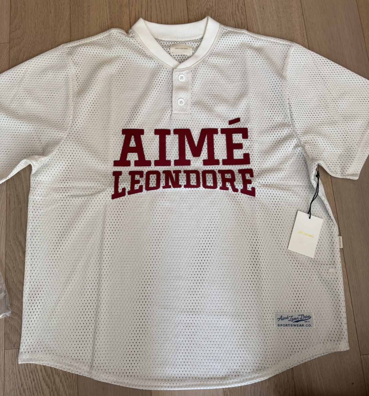 Aime Leon Dore ALD Mesh Batting Practice Jersey Medium White Red Size US M / EU 48-50 / 2 - 3 Thumbnail