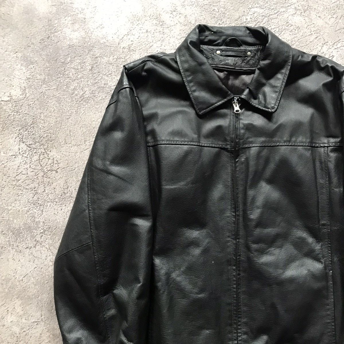 Genuine Leather Vintage Y2K Black Leather Jacket Streetwear Grunge 90s L Size US L / EU 52-54 / 3 - 3 Thumbnail