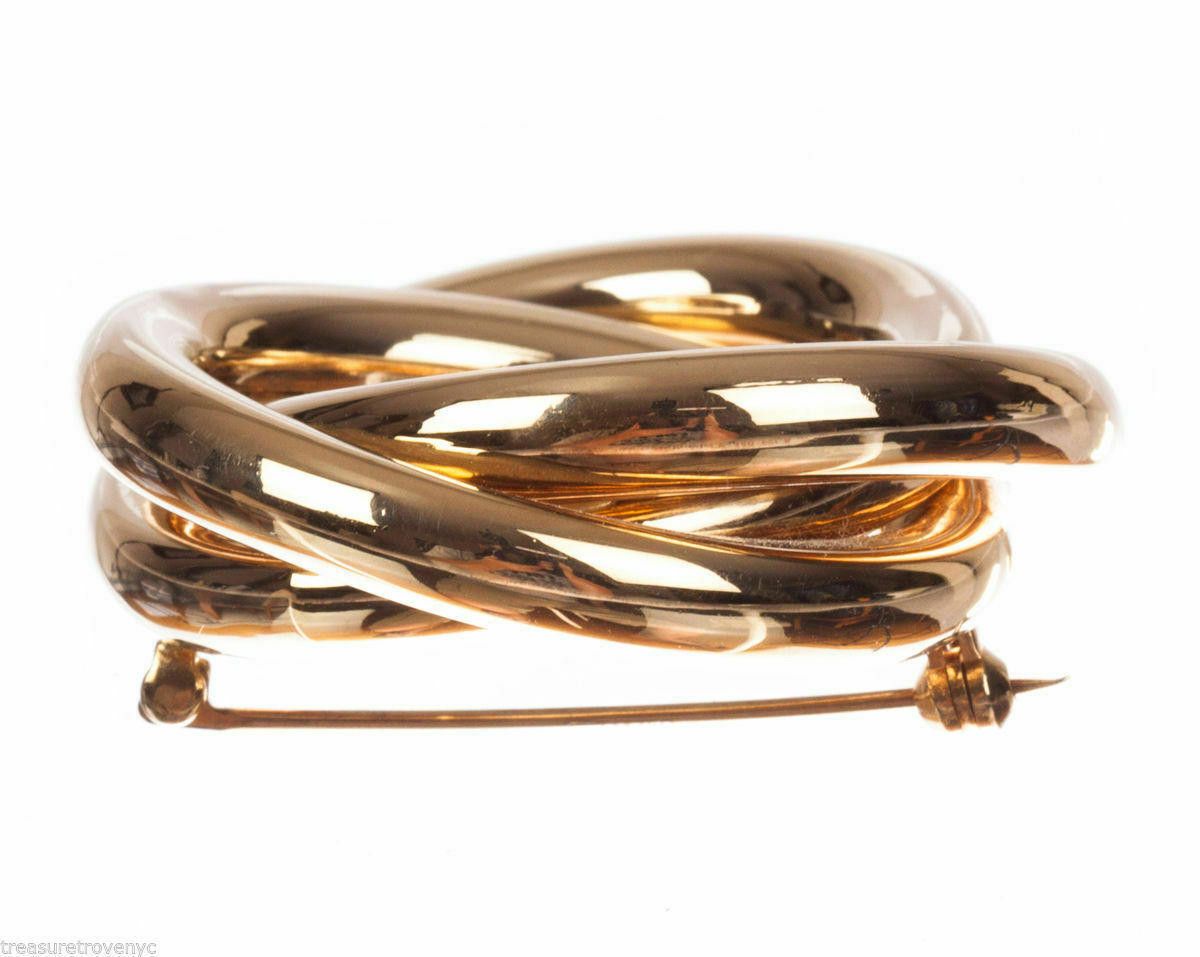 Designer 14 kt Gold Circular Love Knot Brooch Size ONE SIZE - 3 Thumbnail