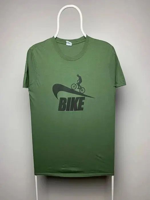 Band Tees Humor Nike bike T-shirt size M green art vintage Size US M / EU 48-50 / 2 - 1 Thumbnail