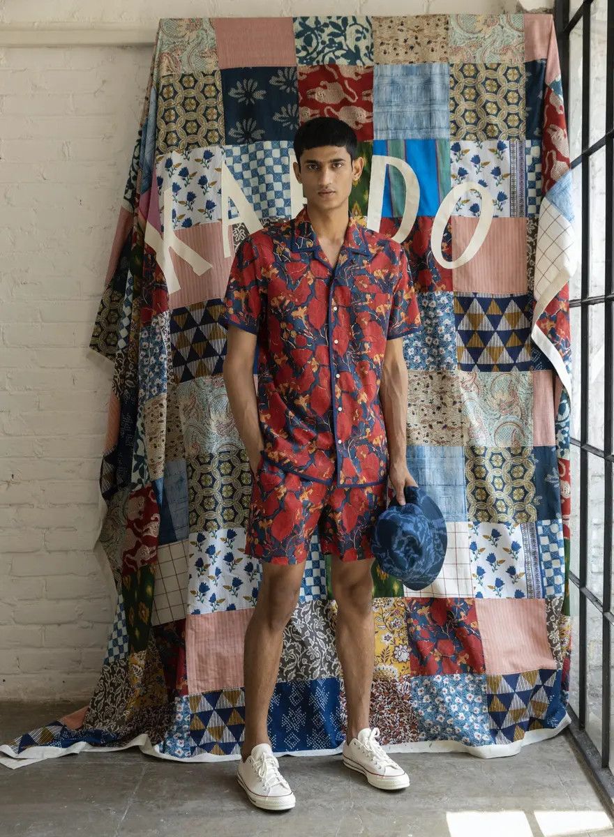Kardo Lamar Hand Block Print Camp Collar Shirt Size US S / EU 44-46 / 1 - 4 Thumbnail