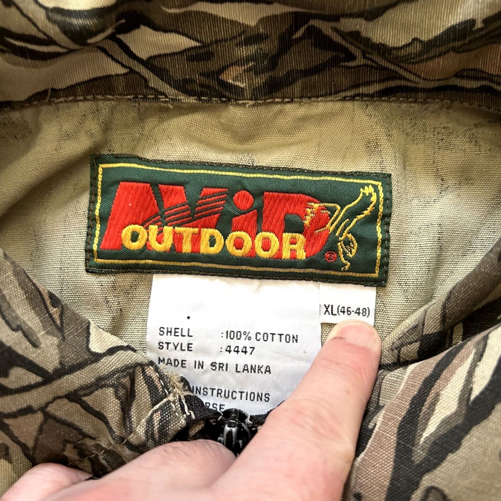 AMO VINTAGE Avid Outdoor Brush Camo Jacket XL Men Brown 80s Cotton Regular Size Jacket Size US XL / EU 56 / 4 - 3 Thumbnail