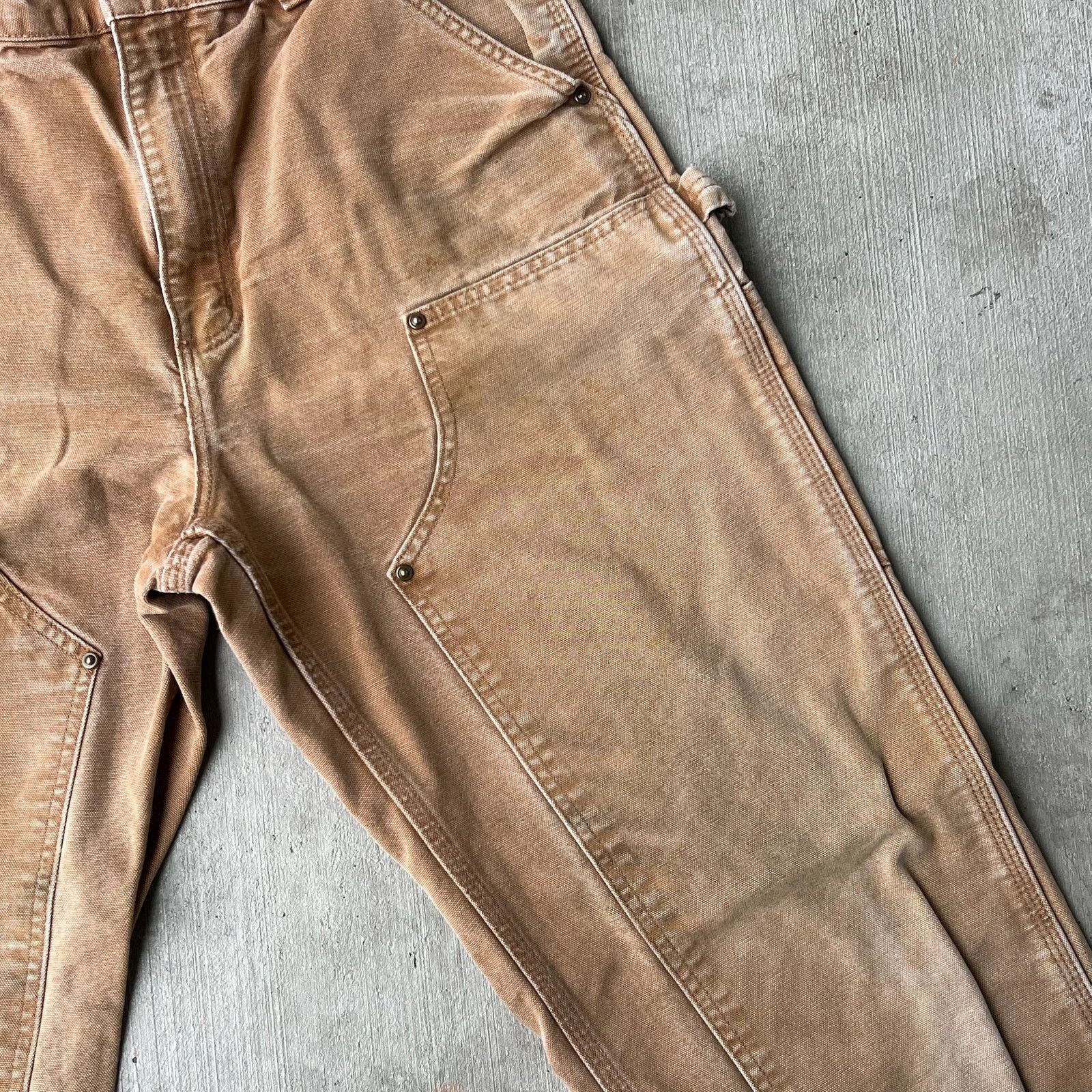 Carhartt × Vintage Carhartt brown double knee work wear carpenter pants Size US 31 - 4 Thumbnail