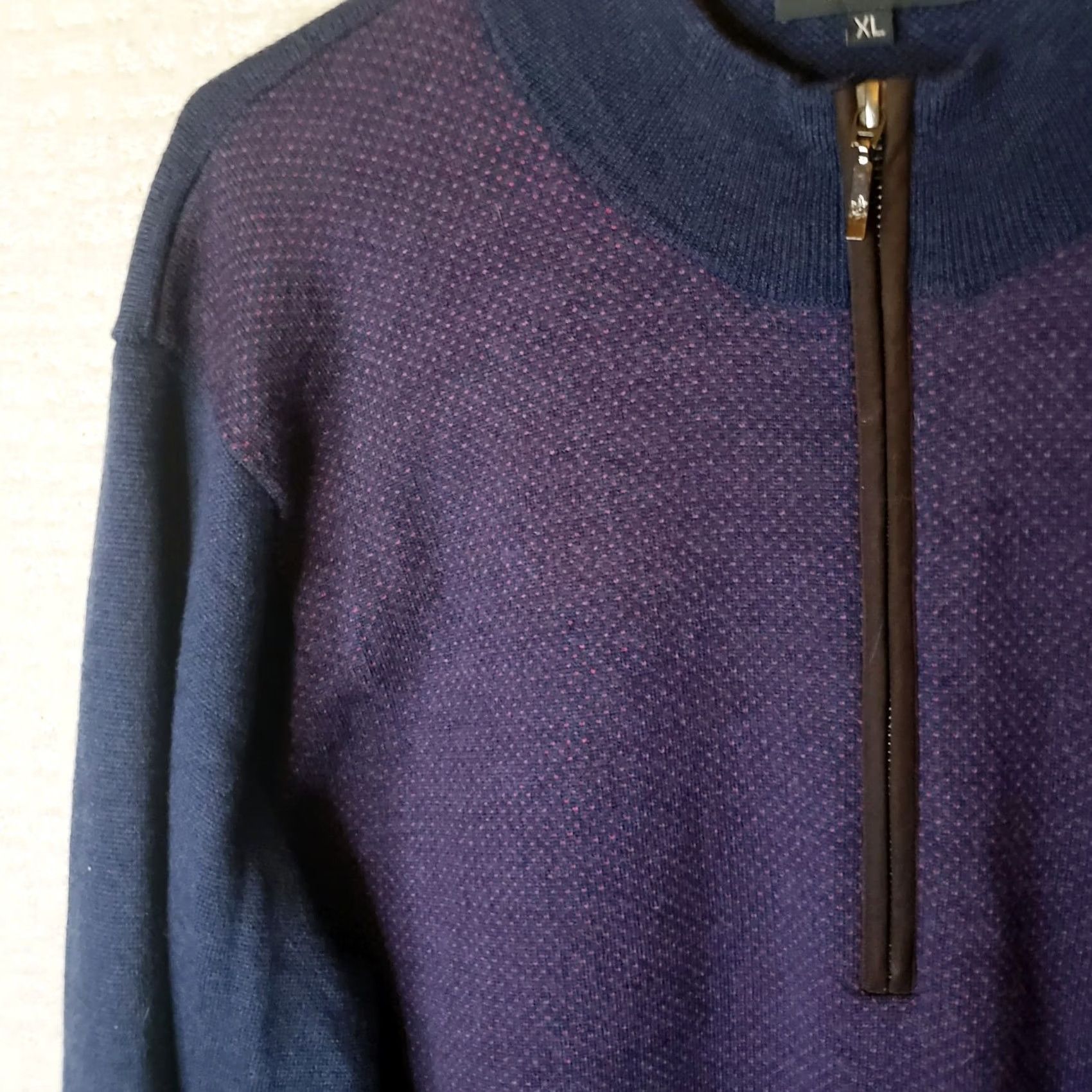 Vintage Turtleson Pullover 1/4 Zip Sweater Mens XL Blue Heather Mock Neck Golf Casual Size US XL / EU 56 / 4 - 5 Thumbnail