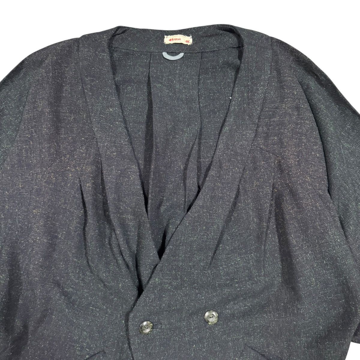 45rpm Vtg🔥45rpm Kimono Coat Style Double Breasted Salt & Pepper Size US M / EU 48-50 / 2 - 3 Thumbnail