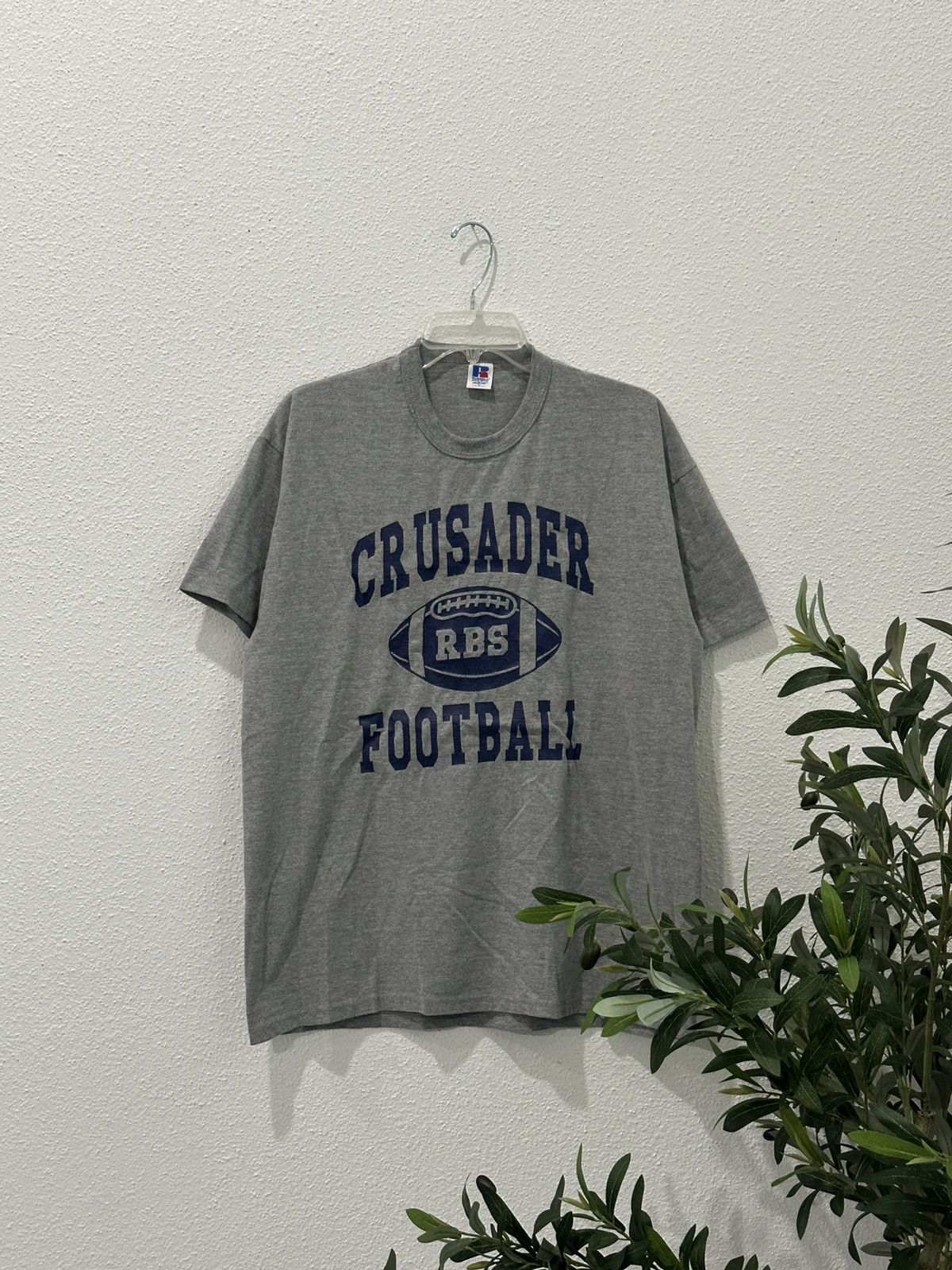 Russell Athletic Vintage 90s Russell Athletic NuBlend Crusader Football Tee L Size US L / EU 52-54 / 3 - 1 Thumbnail