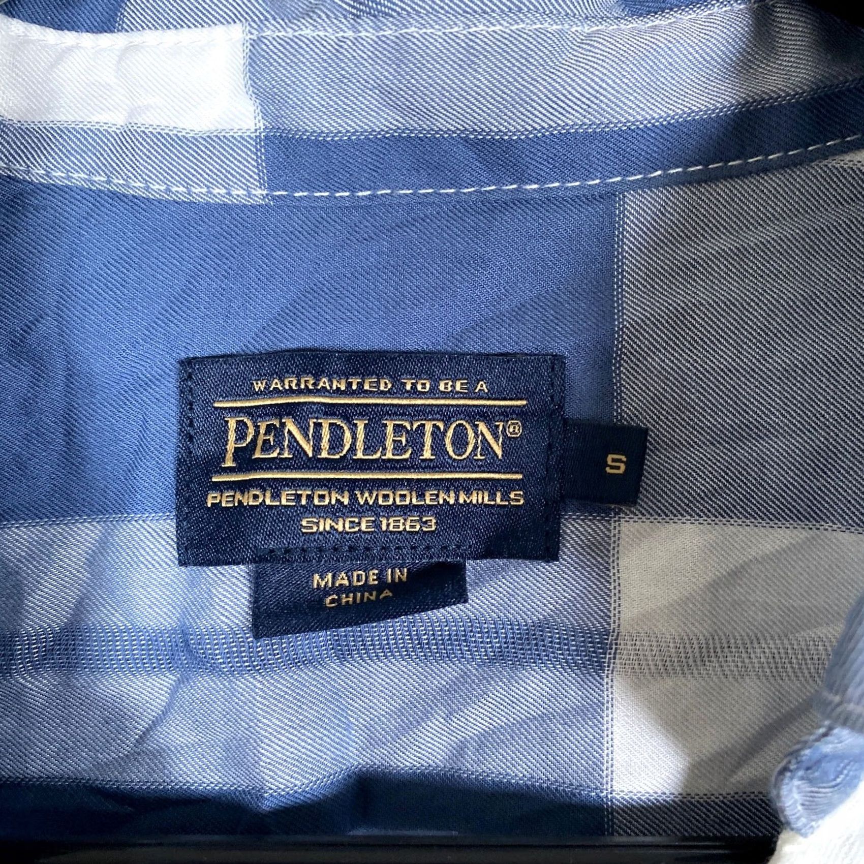 Pendleton VINTAGE Pendleton Womens Shirt Blue White Plaid Flannel Button Down Long Sleeve Small Size S / US 4 / IT 40 - 6 Thumbnail