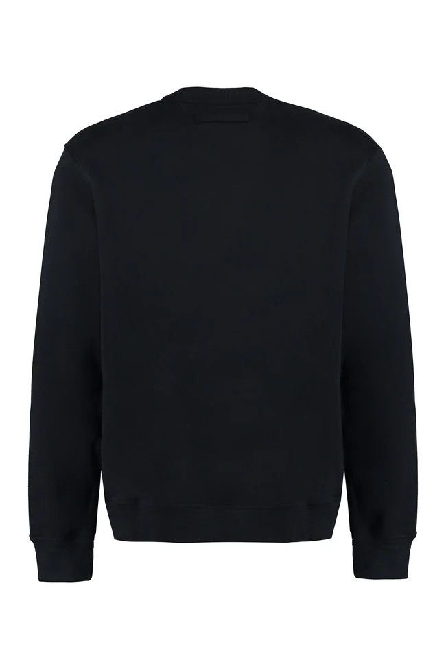 Z Zegna o1mle0824 Cotton Crew-neck Sweatshirts in Black Size US L / EU 52-54 / 3 - 2 Thumbnail